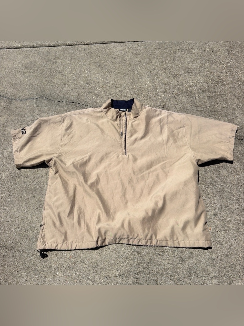 Ping Men's Short-Sleeve light weight Poly Quarter-Zip Pullover